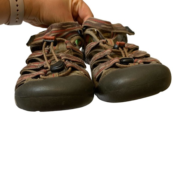 Keen Mens Brown Red Waterproof Sandals Bungee Hiking Shoe Size 5 - Picture 5 of 15